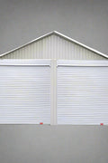 “Front view of 21x19 FT metal garage shed with electric roll-up doors”

“Side view of heavy-duty double metal garage shed structure”

“Spacious steel shed ideal for vehicle or equipment storage”
