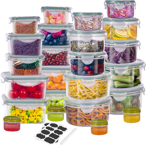 24-Pack Airtight Food Storage Containers for Pantry Organization