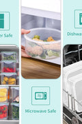 Meal Prep Containers BPA-Free Plastic Airtight Lids