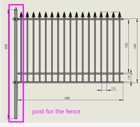"240 FT wrought iron fence panel kit with black powder-coated finish"

"Heavy-duty steel fencing system for perimeter security"

"Wrought iron fence panels with posts for outdoor fencing – 10 ft panels"