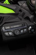 Neon Green 24V Can-Am UTV ride-on car for kids

Side view of Can-Am Maverick electric kids vehicle

Rear suspension view of 2-seater ride-on UTV

LED headlight detail on Can-Am ride-on

Kids ride-on off-road UTV in Neon Pink