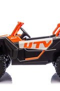 NEW 24V Deluxe UTV Ride - On – 4WD Kids Electric Car - with Orange & White | Sold by Uncle Wiener's Wholesale