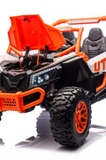 NEW 24V Deluxe UTV Ride - On – 4WD Kids Electric Car - with Orange & White | Sold by Uncle Wiener's Wholesale