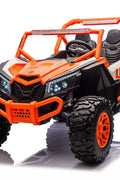 NEW 24V Deluxe UTV Ride - On – 4WD Kids Electric Car - with Orange & White | Sold by Uncle Wiener's Wholesale