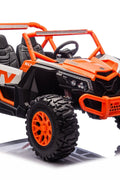 NEW 24V Deluxe UTV Ride - On – 4WD Kids Electric Car - with Orange & White | Sold by Uncle Wiener's Wholesale