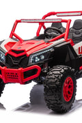 NEW 24V Deluxe UTV Ride - On – 4WD Kids Electric Car - with Orange & White | Sold by Uncle Wiener's Wholesale