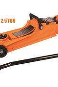 2.5 Ton Low Profile Hydraulic Floor Jack – Side View with Dual Pistons
Hydraulic Floor Jack in Orange – Lift Arm Close-up
2.5 Ton Jack – Low Clearance Front Profile
Full View of Dual Piston Hydraulic Jack with Rubber Saddle