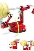 3-in-1 stainless steel apple peeler, corer, and slicer with hand crank and suction base