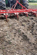 3-point hitch 6 ft tractor cultivator with 9 tines
8 ft red spring-loaded tractor tiller for soil preparation
Field-ready cultivator implement for 40-80 HP tractors