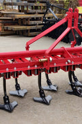 3-point hitch 6 ft tractor cultivator with 9 tines
8 ft red spring-loaded tractor tiller for soil preparation
Field-ready cultivator implement for 40-80 HP tractors