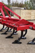 3-point hitch 6 ft tractor cultivator with 9 tines
8 ft red spring-loaded tractor tiller for soil preparation
Field-ready cultivator implement for 40-80 HP tractors
