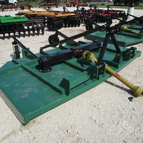 10 FT 3-Point Rotary Cutter Mower – Green Deck Side View

12 FT Industrial Rotary Cutter with PTO Drive – Front Angle

Heavy-Duty Tractor Rotary Mower – 3-Point Hitch Setup

Rotary Cutter Attachment for Farm Tractors – Underside Blades

Industrial Brush Cutter Mower – Rear Deck and Tires


