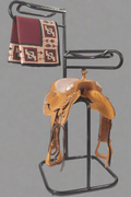 3-Tier Saddle Rack with Saddles – Full Setup

Portable Swivel Saddle Stand – Empty View

Horse Saddle Organizer Rack – Side Angle

Tack Room Saddle Rack – Installed