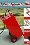 30-Gallon Portable Fuel Transfer Tank with 12V Pump – S1224
Fuel Caddy Tank for Diesel and Gasoline – Red Model with Wheels
12V Electric Fuel Transfer Pump on Mobile Tank
Heavy-Duty Fuel Transfer Cart with Nozzle and Suction Hose