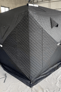 "Heavy-duty insulated pop-up ice fishing tent for 4-6 people"

"Black pop-up ice shelter with durable waterproof construction"

"Spacious insulated tent for winter camping and ice fishing"

"Pop-up setup ice fishing tent with chimney port option"

"Portable insulated ice fishing shelter with heavy-duty fabric"