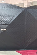 "Heavy-duty insulated pop-up ice fishing tent for 4-6 people"

"Black pop-up ice shelter with durable waterproof construction"

"Spacious insulated tent for winter camping and ice fishing"

"Pop-up setup ice fishing tent with chimney port option"

"Portable insulated ice fishing shelter with heavy-duty fabric"