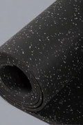 Heavy-Duty 4 ft x 50 ft Rubber Gym Mat – Black with White Dots