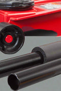 4 Ton Dual Piston Hydraulic Jack – Full Side View in Red
Low Profile Floor Jack – Close-Up of Pump and Wheels
Heavy-Duty Hydraulic Jack – Front View with Wide Frame
Dual Piston Jack – Rubber Pad and Lift Saddle Detail
Hydraulic Floor Jack – In Use with Car for Lifting Demonstration
