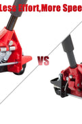 4 Ton Dual Piston Hydraulic Jack – Full Side View in Red
Low Profile Floor Jack – Close-Up of Pump and Wheels
Heavy-Duty Hydraulic Jack – Front View with Wide Frame
Dual Piston Jack – Rubber Pad and Lift Saddle Detail
Hydraulic Floor Jack – In Use with Car for Lifting Demonstration