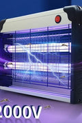 40W Electronic Bug Zapper – Front View

UV Insect Killer for Indoor and Outdoor Use

Bug Zapper Mounted on Wall in Home

Commercial Fly Trap with UV Light

High-Voltage Electric Grid Close-Up

Bug Zapper in Kitchen Environment

Removable Tray for Easy Cleaning