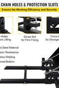 43-inch clamp-on pallet forks with stabilizer bar installed on tractor
Skid steer pallet forks loading hay bales
Adjustable clamp pallet forks for farm and industrial use
Tractor bucket pallet fork attachment with 4,000 lb capacity
Clamp-on pallet forks close-up showing tension screws and bracket