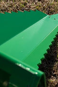 43-inch clamp-on pallet forks with stabilizer bar installed on tractor
Skid steer pallet forks loading hay bales
Adjustable clamp pallet forks for farm and industrial use
Tractor bucket pallet fork attachment with 4,000 lb capacity
Clamp-on pallet forks close-up showing tension screws and bracket