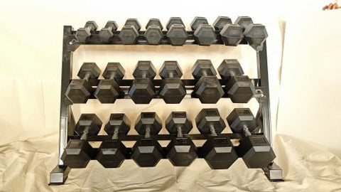 “Full 5–50 LB Rubber Hex Dumbbell Set with Rack”

“Three-Tier Dumbbell Rack with Rubber Weights”

“Rubber Hex Dumbbells for Home Strength Training”

“Home Gym Dumbbell Storage Rack with Full Weight Set”
