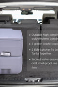 “5-gallon portable camping toilet with detachable tank”

“Gray and purple travel toilet for indoor and outdoor use”

“Compact portable toilet setup with flush handle and waste container”

“20L outdoor toilet with carry handle for RV and camping”

“Leak-proof portable toilet with sealing valve for odor control”