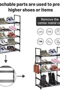 5-Tier Metal Shoe Rack – Front View

Freestanding Shoe Organizer with Hooks – In Use

Shoe Storage Rack Holding 20+ Pairs – Side Angle

Entryway Metal Shoe Rack with Hooks

Easy-to-Assemble Shoe Shelf – Unboxed View