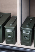 Stackable rugged steel ammo storage containers