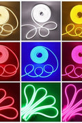 50FT RGB Neon LED Strip Light with Bluetooth Control – coiled
Waterproof RGB LED rope light – flexible and durable design
Indoor outdoor color-changing LED strip with controller