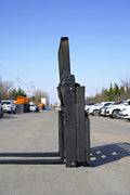Side view of 5000 lb side shift pallet forks for skid steer

Heavy-duty hydraulic pallet fork with side shift mechanism

Pallet fork attachment mounted on forklift outdoors

Black steel frame skid steer pallet forks with side shift

Industrial pallet forks for warehouse and yard use