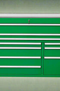 NEW 55" SIEBEL 10 - DRAWER TOOL BENCH WITH STAINLESS STEEL TOP - with Green | Sold by Uncle Wiener's Wholesale
