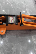 2.5 Ton Hydraulic Floor Jack – Top View in Orange Steel Frame
Heavy-Duty Car Jack – Front Angle with Wheels and Handle
Compact Steel Floor Jack – Side Profile for Low Clearance Vehicles