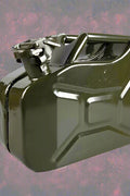 Metal Fuel Jerry Can – Military Green, Heavy-Duty Gas & Diesel Storage – 5L, 10L, 20L