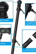 “6 FT stainless steel flag pole with wall mount bracket”

“Complete outdoor flag mounting kit with clips and carabiners”

“Durable flagpole kit with adjustable bracket and hardware”