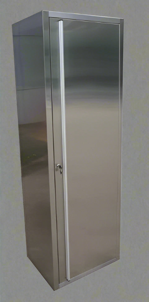 6 FT stainless steel lockable storage cabinet with shelves

Industrial garage cabinet with anti-fingerprint finish

Interior view of adjustable shelf stainless steel cabinet

Workshop steel cabinet with secure locking doors

Commercial metal storage cabinet for tools and supplies
