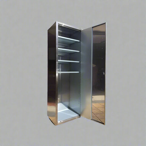 6 FT stainless steel lockable storage cabinet with shelves

Industrial garage cabinet with anti-fingerprint finish

Interior view of adjustable shelf stainless steel cabinet

Workshop steel cabinet with secure locking doors

Commercial metal storage cabinet for tools and supplies