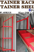 Heavy-Duty 6-Piece Metal Sea Container Shelving Kit

Industrial Rack Kit for Storage Containers and Garages

Heavy Load Metal Storage Shelves Installed in Container

Durable Red Metal Shelves for Shipping Containers

Complete Container Rack and Shelf Kit 6175491