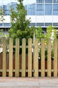6.6ft treated wood fence post installed along garden

Close-up of outdoor wood fence slats

Pressure-treated fencing support in landscaped backyard

Vertical fence post – brown wood tone

Privacy wood fence with decorative pickets