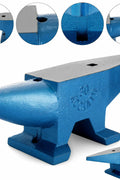 New 66 lbs Blacksmith Forged Steel Anvil with Round Horn – C051 - with | Sold by Uncle Wiener's Wholesale