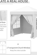 “Pop-up canopy tent with sidewalls for outdoor events”

“Removable sidewall panel of 6.6x6.6 FT tent”

“Close-up of waterproof fabric and window panel”

“Tent set up in a backyard party environment”

“Folded pop-up tent for easy storage and transport”


