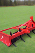 7 FT box scraper land leveler for tractors – red heavy-duty steel frame
Side view of red 3-point box scraper attachment with shanks
Land leveler blade attachment for Category 1 tractors – 7 foot wide