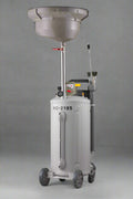 70L air-operated waste oil extractor with adjustable funnel
Portable oil drain tank on wheels with suction kit HC2185
Heavy-duty waste oil cart for automotive repair