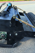 72-Inch Skid Steer Hydraulic Rotary Tiller Attachment – Heavy-Duty Soil Conditioner – Model 003-04-72-002A – Black
