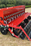 8FT 3-point hitch grain and fertilizer seeder for tractors
Red tractor seeding attachment with fertilizer rows
Heavy-duty farm planter attachment – 8 FT and 4 FT seeder