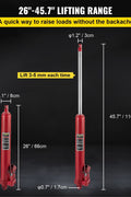 8-Ton Long Ram Hydraulic Jack – Full Side View in Red
Hydraulic Long Ram Jack – Pump Handle and Cylinder Detail
Heavy-Duty 8 Ton Jack – Top Cap and Piston Close-Up
Red Steel Long Ram Jack – Mounted on Engine Hoist Setup
Shop Crane Hydraulic Jack – Long Stroke Adjustment View