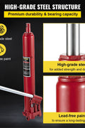 8-Ton Long Ram Hydraulic Jack – Full Side View in Red
Hydraulic Long Ram Jack – Pump Handle and Cylinder Detail
Heavy-Duty 8 Ton Jack – Top Cap and Piston Close-Up
Red Steel Long Ram Jack – Mounted on Engine Hoist Setup
Shop Crane Hydraulic Jack – Long Stroke Adjustment View