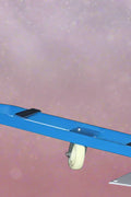 Blue portable 4-post car hoist in garage

Drive-on ramp and runway surface

Close-up of power unit and lift columns

Vehicle elevated on blue car lift

Heavy-duty safety locks and cable system