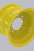 “8x15 JD Yellow AG Rim with 6 bolt holes”

“Heavy-duty tractor implement rim in Off-White”

“Tractor wheel rim compatible with 11L-15 and 9.5L-15 tires”

“Side angle view of farm equipment 8-bolt rim”

“Steel agricultural rim in John Deere yellow”